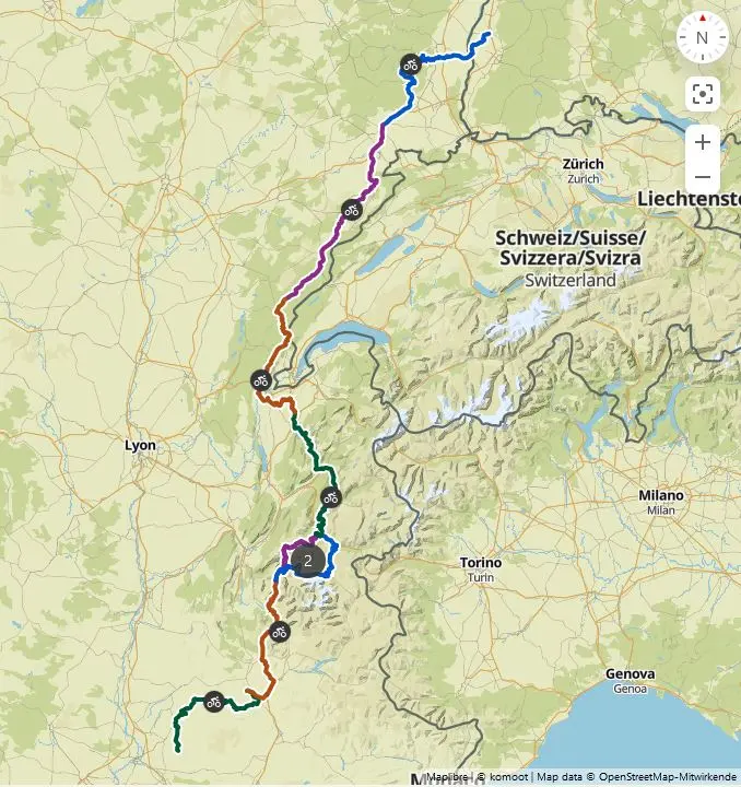Etappenfahrt zum Mont Ventoux
